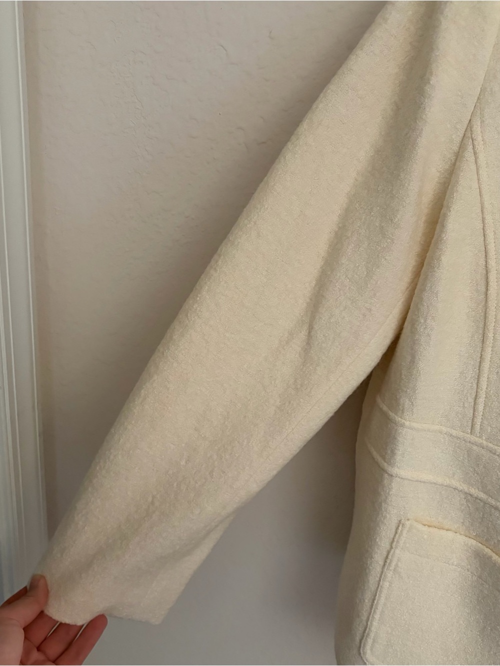 Talbots Cream Textured Open-Notch Blazer - Picture 4 of 9